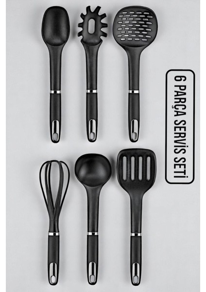 Vip Ahmet VP-308 6 Parça Mat Krom Lüks Servis Seti