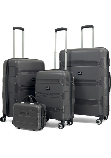 Lucas Polipropilen Kırılmaz Valiz Seti, 4'lü Set