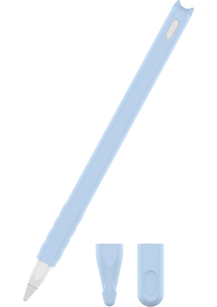 Apple Pencil Pro/pencil (2. Nesil) Yumuşak Silikon Koruyucu Kalem Kutusu Sarma Kapağı Kılıfı-Mavi (Yurt Dışından)