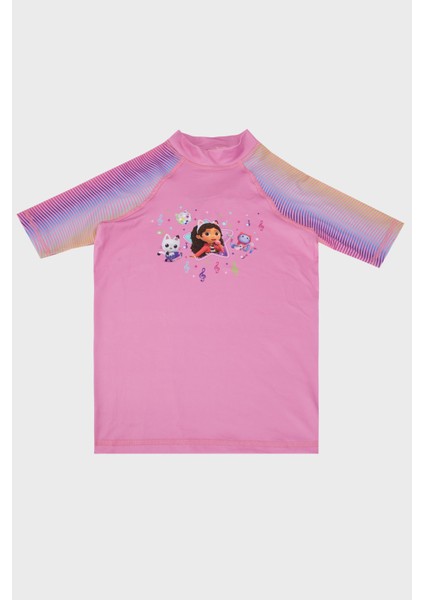 Gaby Baskılı Uv Korumalı Kısa Kollu Mayo T Shirt Kız Çocuk T Shirt ST2512120000