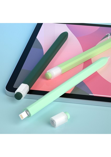 Apple Pencil (1. Nesil) Jelly Stylus Kalem Silikon Kılıf Koruyucu Kılıf (Kısa Versiyon)-Sarı (Yurt Dışından)