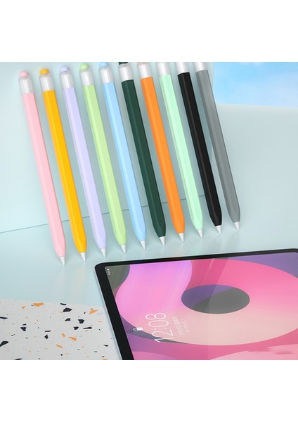 Apple Pencil (1. Nesil) Jelly Stylus Kalem Silikon Kılıf Koruyucu Kılıf (Kısa Versiyon)-Sarı (Yurt Dışından)