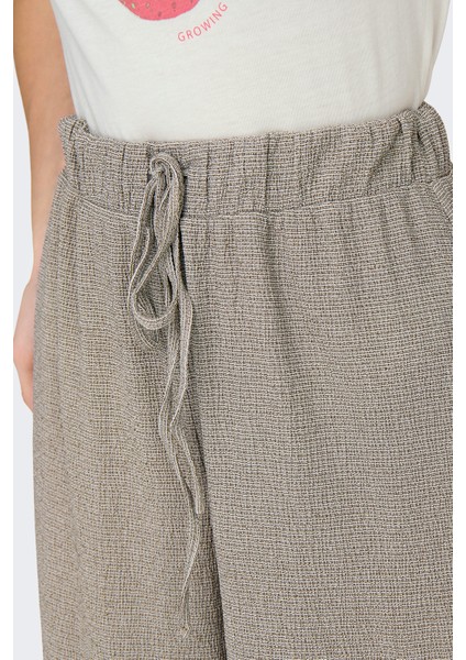 Onlagnes Regular Fit Yüksek Bel Geniş Paça Pantolon Bayan Pantolon 15346910