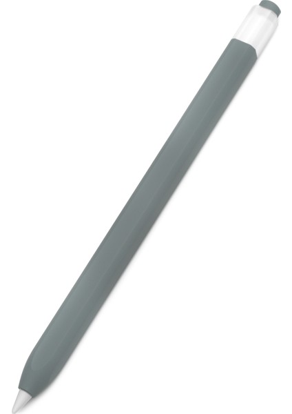 Apple Pencil (1. Nesil) Jelly Stylus Kalem Silikon Kılıf Koruyucu Kılıf (Kısa Versiyon)-Gri (Yurt Dışından)