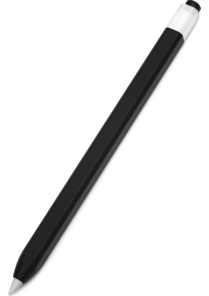 Apple Pencil (1. Nesil) Jelly Stylus Kalem Silikon Kılıf Koruyucu Kılıf (Kısa Versiyon)-Siyah (Yurt Dışından)