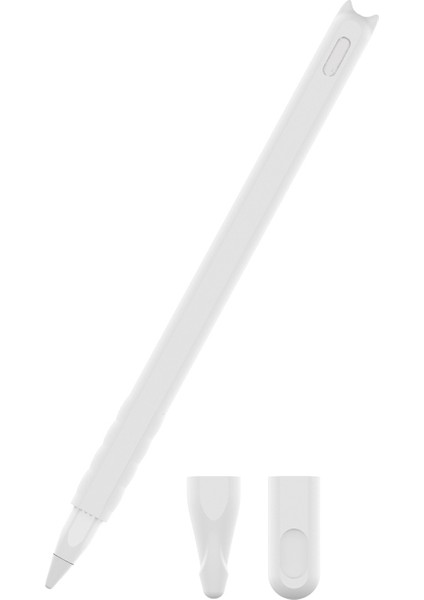 Apple Pencil Pro/pencil (2. Nesil) Yumuşak Silikon Koruyucu Kalem Kutusu Sarma Kapağı Kılıfı-Beyaz (Yurt Dışından)