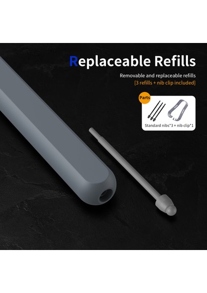 Samsung Galaxy Z Fold6 5g/z Fold5 5g/z Fold4 5g/z Fold3 5g Elektromanyetik Kalem Stylus Kalem Yuvası Ile-Gri (Yurt Dışından)