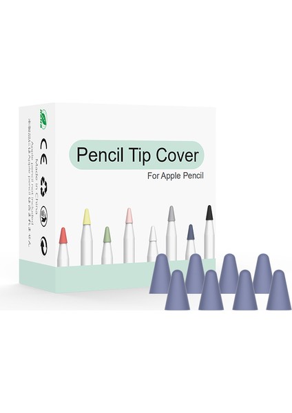 Apple Kalem/kurşun Kalem (2. Nesil) Için 8 Adet Evrensel Aşınmaya Dayanıklı Yedek Kalem Ucu Kılıfları - Mor (Yurt Dışından)