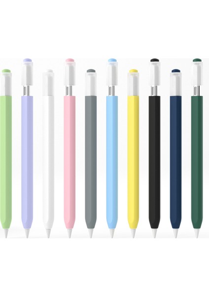 Apple Pencil (Usb-C) Için Şık Silikon Kılıf Stylus Kalem Koruyucu Kılıf-Siyah (Yurt Dışından)