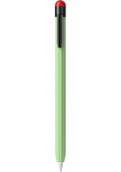 Apple Pencil Pro/pencil (2. Nesil) Silikon Kılıf Darbeye Dayanıklı Ultra Ince Stylus Kalem Kılıfı Klipsli Tasarım-Matcha Yeşili (Yurt Dışından)