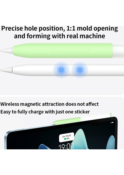 Vivo Pencil 2s Stylus Kılıfı Jelly Silikon Kılıf Kalem Koruyucu Kapak-Matcha Yeşili (Yurt Dışından)