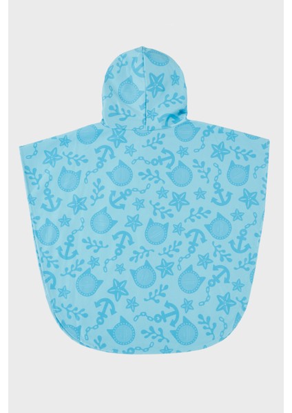 Mercat Desenli Pamuklu Kapüşonlu Uv Korumalı Havlu Panço Kız Çocuk Panço SP2512120000 fiyatları