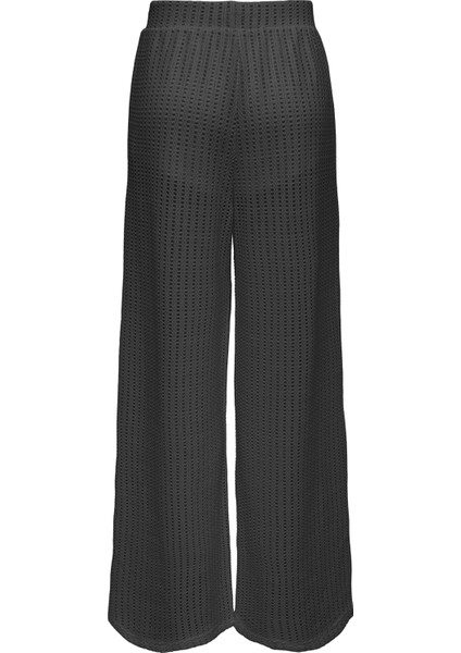 Onlfreya Ajurlu Straight Fit Yüksek Bel Geniş Paça Pantolon Bayan Pantolon 15349329