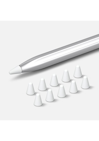 Huawei M-Pencil 2./1. Nesil 10 Adet Dokunmatik Ekran Kalem Ucu Kılıfı Silikon Kalem Ucu Kapağı-Beyaz (Yurt Dışından)
