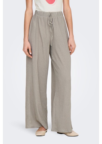Onlagnes Regular Fit Yüksek Bel Geniş Paça Pantolon Bayan Pantolon 15346910