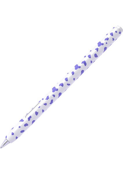 Huawei M-Pencil 1. Nesil Silikon Kılıf Inek Desenli Kalem Koruyucu Kılıf-Mor (Yurt Dışından)