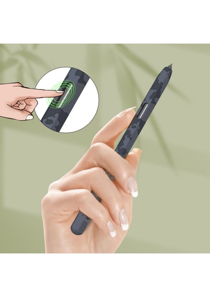 Love Meı Samsung Galaxy Tab S6 Lite Stylus Kalem Koruyucu Kılıf Kamuflaj Silikon Kalem Kılıfı-Kamuflaj Sarı (Yurt Dışından)