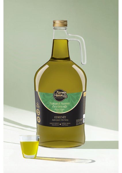 Filtresiz Erken Hasat Soğuk Sıkım Zeytinyağı 3 lt