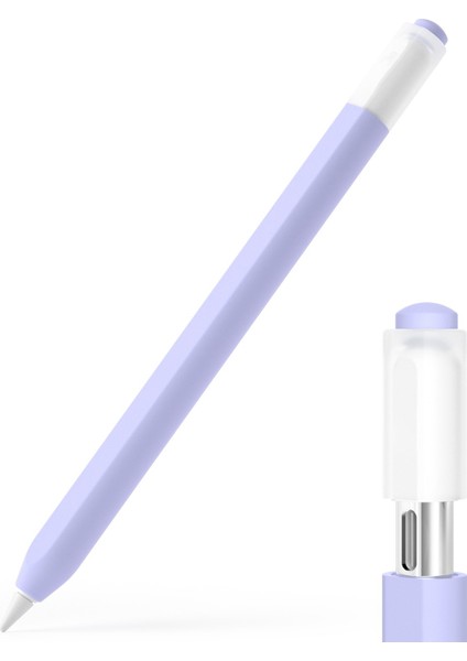Apple Pencil (Usb-C) Için Şık Silikon Kılıf Stylus Kalem Koruyucu Kılıf-Mor (Yurt Dışından)
