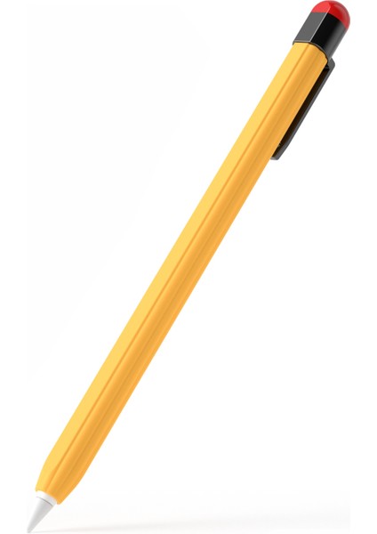 Apple Pencil Pro/pencil (2. Nesil) Silikon Kılıf Darbeye Dayanıklı Ultra Ince Stylus Kalem Kılıfı Klipsli Tasarım-Sarı (Yurt Dışından)