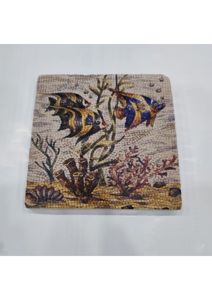 Dekoratif Figürlü Doğal Taş Banyo Gider Kapağı Süsü Tekli 10X10 cm