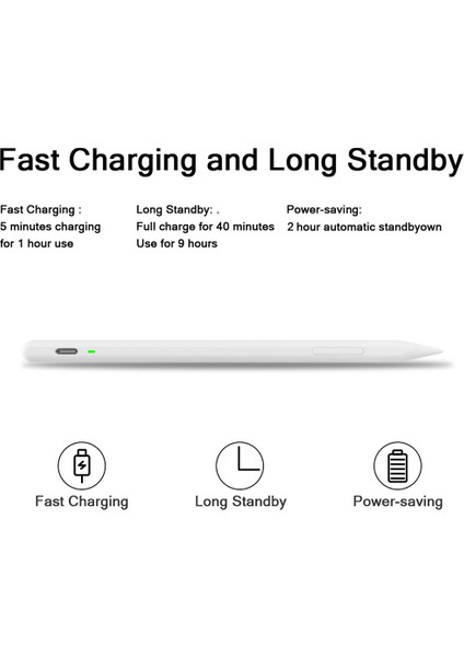 JD56 Aktif Kalem iPad Tabletler Yazma Çizim Şarj Edilebilir Kalem Manyetik Tasarım Ince Uçlu Kalem (Yurt Dışından) fırsatları