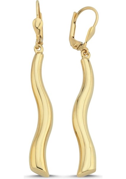 14 Ayar Curled Altın Küpe