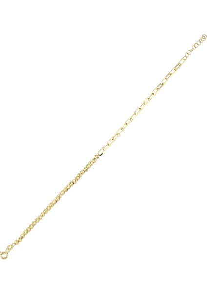 14 Ayar Ataç Dorika Tasarım Altın Bileklik