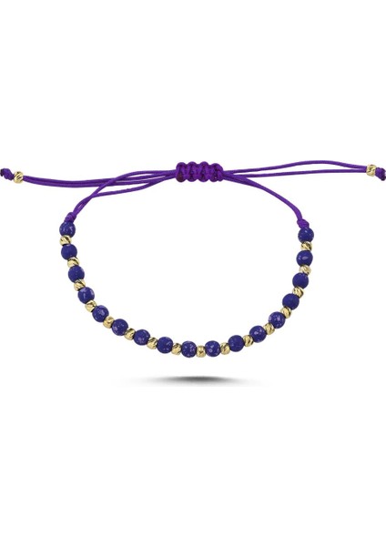 14 Ayar Dorikalı Mor Altın Ipli Bileklik