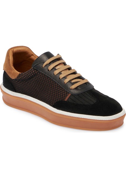 Siyah Deri-Tekstil Kadın Sneaker - K25I1AY68120-A01
