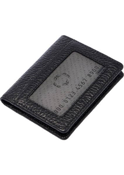 Siyah Hakiki Deri Unisex Kredi Kartlık - S1KK00001666-A41