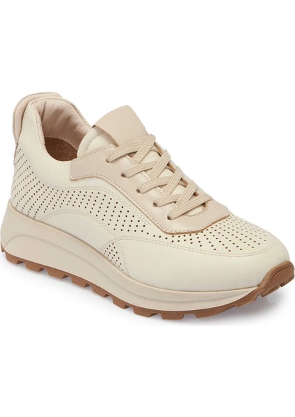 Bej Hakiki Deri Kadın Sneaker - K24I1AY67296-A25