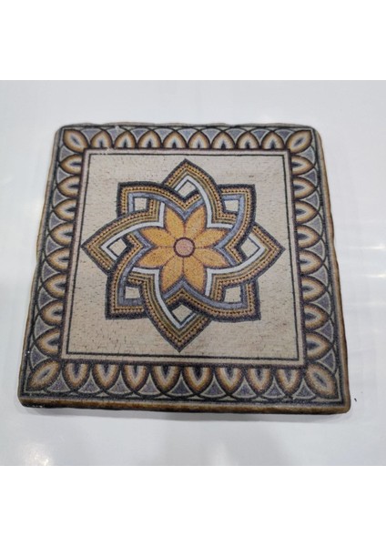 Dekoratif Figürlü Doğal Taş Banyo Gider Kapağı Süsü Tekli 10X10 cm