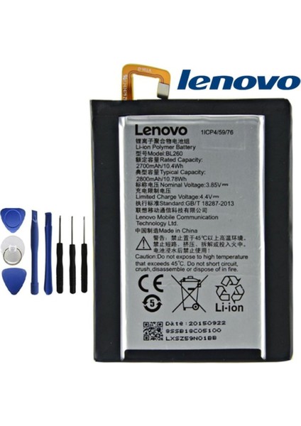 Lenovo Vibe S1 Lite Pil Batarya BL260 Tamir Seti Senalstore