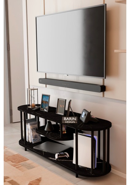 Modern Tv Ünitesi Ahşap Raflı 2 Katlı Televizyon Sehpası Minimalist,dayanıklı, Fonksiyonel Tv Standı