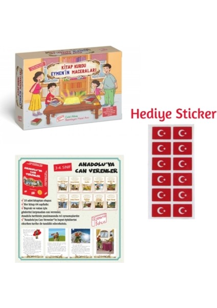 Bahçe 4.sınıf Kitap Kurdu Eymen'in Maceraları 10'lu Hikaye - Anadolu'ya Can Verenler 10'lu Hikaye Seti