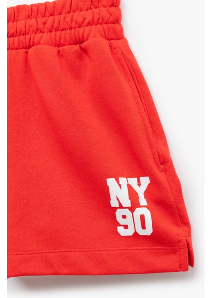 Beli Lastikli Baskılı Cepli Rahat Kalıp Mini Spor Şort modelleri