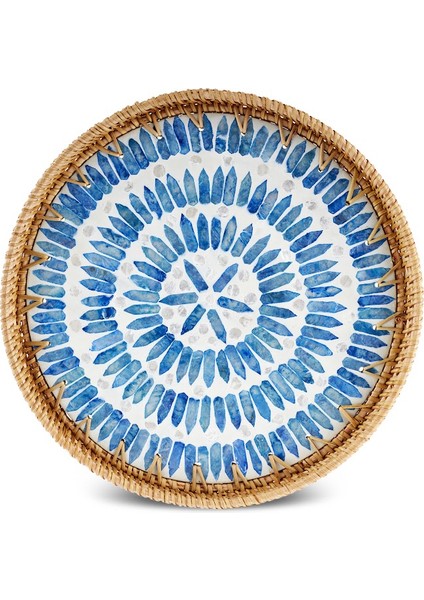 Erica Rattan Yuvarlak Tepsi 30X3 cm