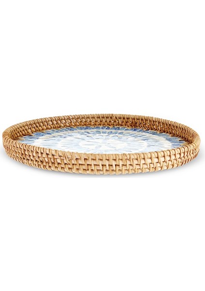 Erica Rattan Yuvarlak Tepsi 30X3 cm