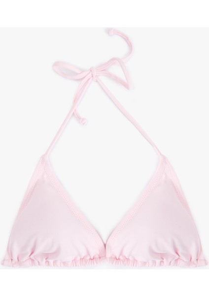 Boyundan Bağlamalı Üçgen Bikini Üstü