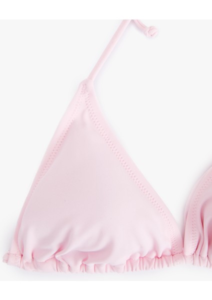 Boyundan Bağlamalı Üçgen Bikini Üstü