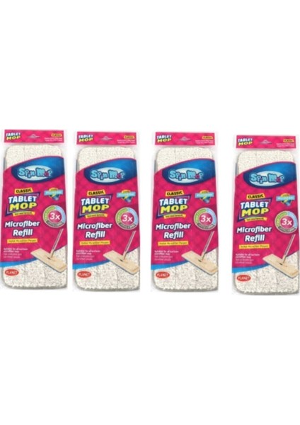 Spin Tablet Mop Yedek Bez 4 Adet