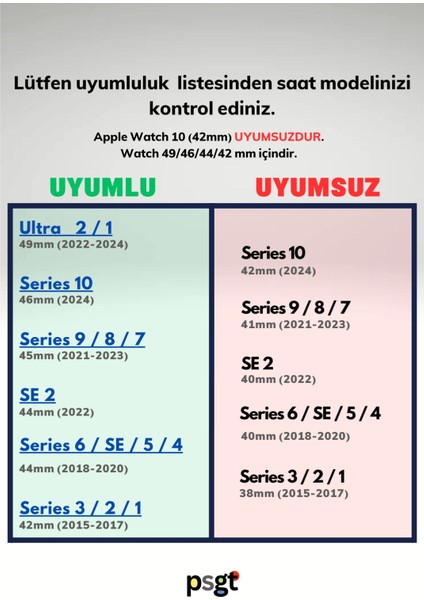 Apple Watch 10 46MM-WATCH2/3/4/5/6/SE/7/8/9(42-44-45-49)MM Kordon Leoline 42 Desen Yumuşak Silikon