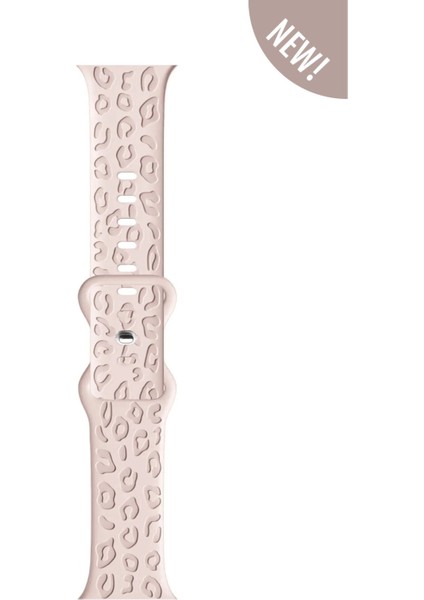 Apple Watch 10 46MM-WATCH2/3/4/5/6/SE/7/8/9(42-44-45-49)MM Kordon Leoline 42 Desen Yumuşak Silikon