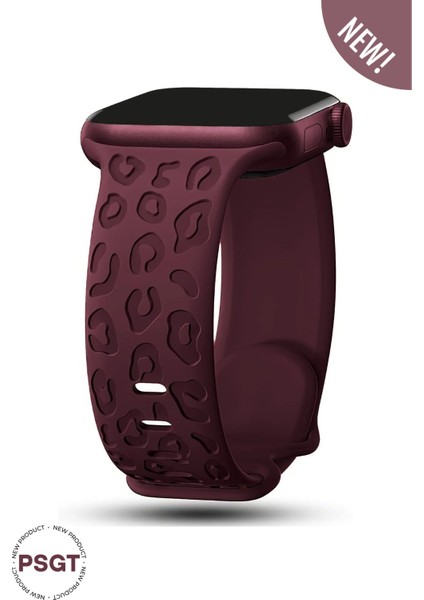 Apple Watch 10 46MM-WATCH2/3/4/5/6/SE/7/8/9(42-44-45-49)MM Kordon Leoline 42 Desen Yumuşak Silikon