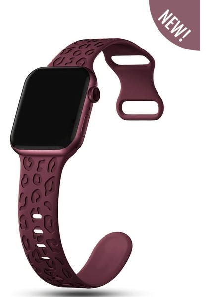 Apple Watch 10 46MM-WATCH2/3/4/5/6/SE/7/8/9(42-44-45-49)MM Kordon Leoline 42 Desen Yumuşak Silikon