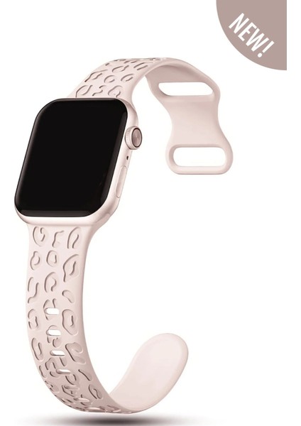 Apple Watch 10 46MM-WATCH2/3/4/5/6/SE/7/8/9(42-44-45-49)MM Kordon Leoline 42 Desen Yumuşak Silikon