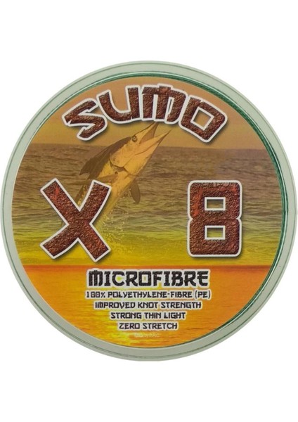 Sumo X8 100M 8 Kat Örgü Ip Misina %100 Pe Olta Misinası 0,60MM