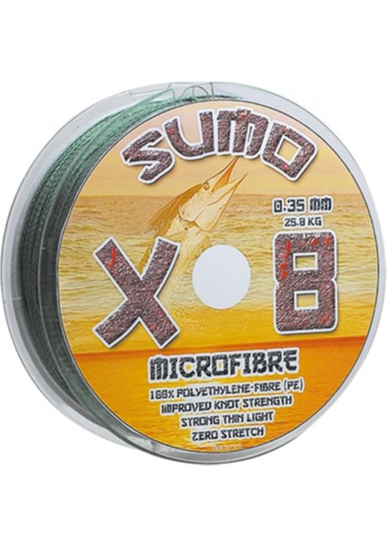 Sumo X8 100M 8 Kat Örgü Ip Misina %100 Pe Olta Misinası 0,60MM