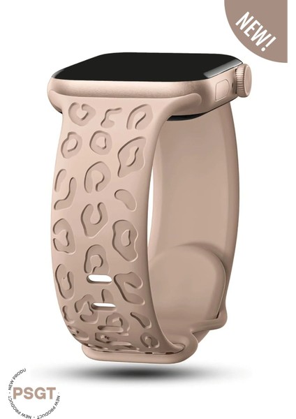 Apple Watch 10 46MM-WATCH2/3/4/5/6/SE/7/8/9(42-44-45-49)MM Kordon Leoline 42 Desen Yumuşak Silikon